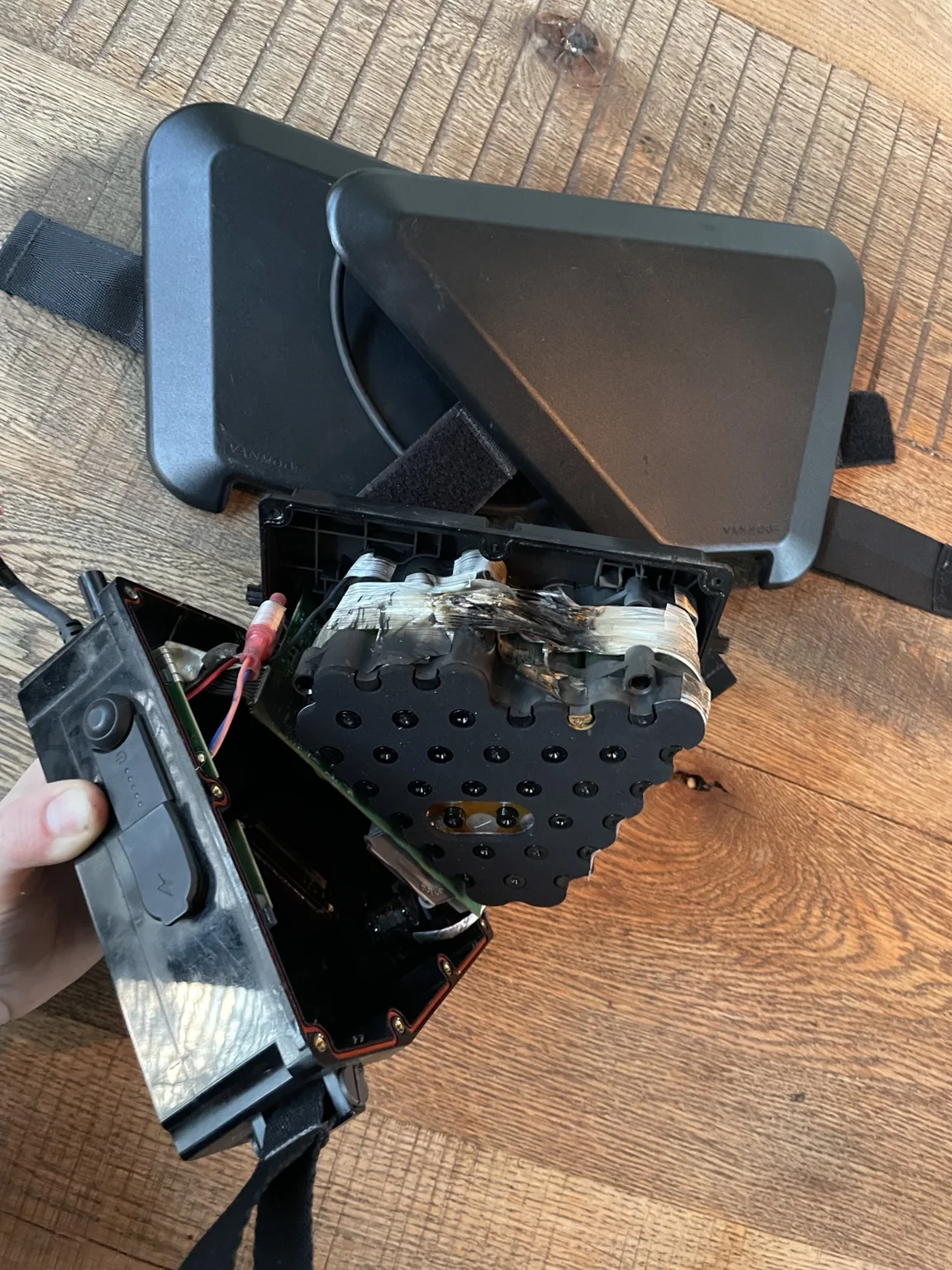 Open beschadigd accupakket